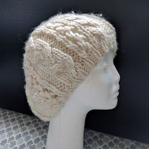 H&M Cream Cable-Knit Beanie Hat